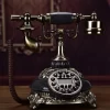 Europe Fashion Grade Office Resin Bronze Antique Telephones Hotels Phone Vintage Telephone Handsfree Blue screen Caller ID 1