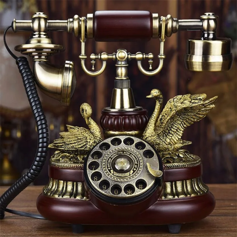 Antique telephone European-style old-fashioned creative retro telephone antique crafts household fixed landline 7