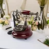 Cheeta  Wooden Design Vintage Guestbook Telephone Rotary Phone Retro Wired Phone Recording Audio Guest Book Phone Wedding 1