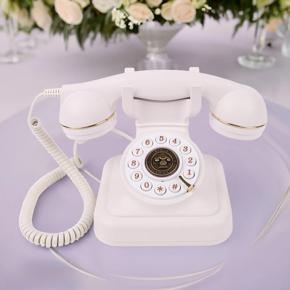 Audio guest book phone retro rotary style antique audio guestbook phone message voice recorder vintage phone for wedding party 1