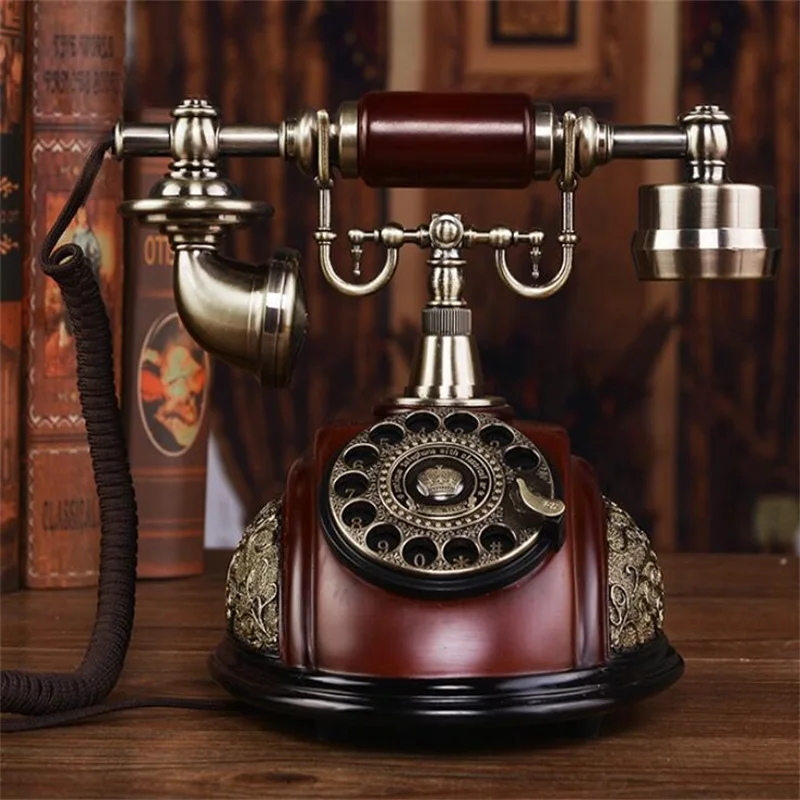 Antique Fixed telephone Rotary Dial old fashioned telephone/Hands-free/backlit version touch dial Caller ID Line phone 2